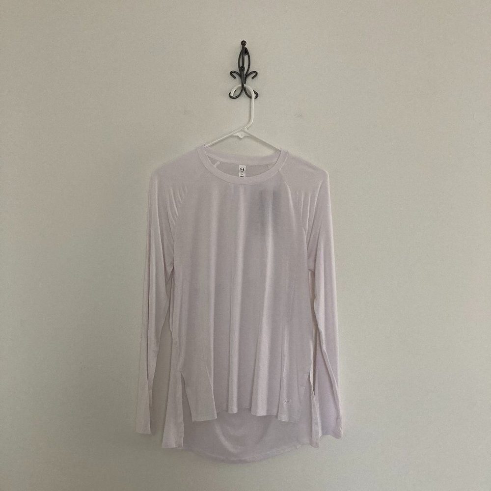 UA Long Sleeve Open Back Modal Top Size Large